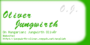 oliver jungwirth business card